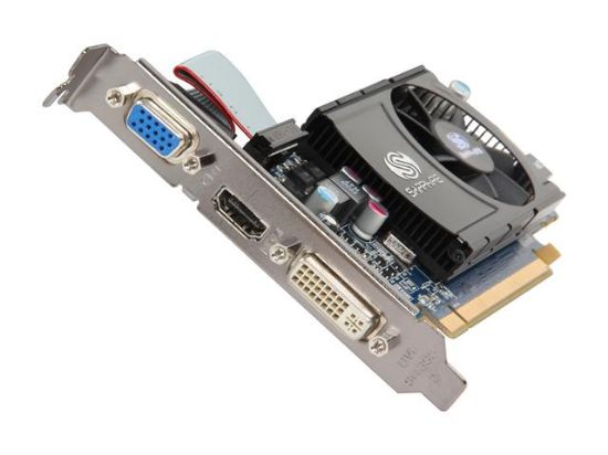 Picture of SAPPHIRE 288-2e142-010sa  Radeon HD 5570 1GB 128-bit DDR3 PCI Express 2.0 x16 CrossFireX Support Low Profile Ready Video Card