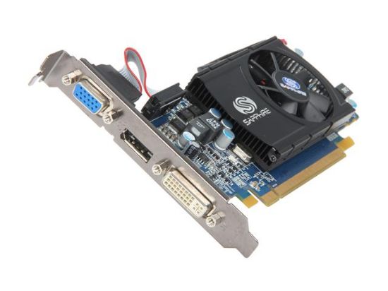 Picture of SAPPHIRE 1116704  Radeon HD 5570 1GB 128-bit DDR3 PCI Express 2.0 x16 CrossFireX Support Low Profile Ready Video Card