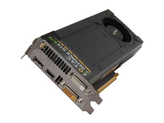 Picture of ZOTAC ZT 60301 10P  GeForce GTX 670 2GB 256-bit GDDR5 PCI Express 3.0 x16 HDCP Ready Video Card