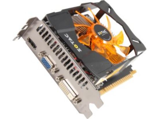 Picture of ZOTAC ZT 61012 10M  GeForce GTX 650 1GB 128-bit GDDR5 PCI Express 3.0 x16 HDCP Ready Video Card