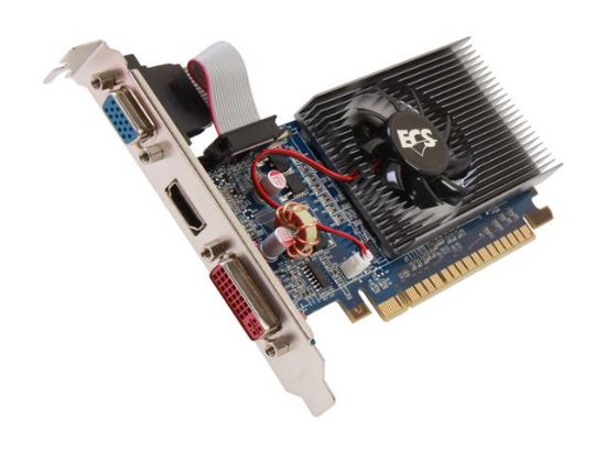 Picture of ECS GT610C1GR3QFTV10 GeForce GT 610 1GB 64-bit DDR3 PCI Express 2.0 x16 HDCP Ready Video Card