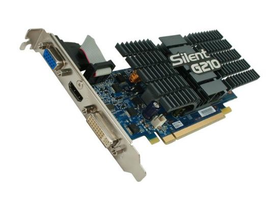 Picture of ECS NSG210C 512QS H  GeForce 210 512MB 64-bit DDR2 PCI Express 2.0 x16 HDCP Ready Low Profile Ready Video Card