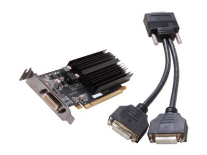 Picture of XFX TK DM59 NCD4 TSK MULTIPLi X64 2-Monitor  Radeon HD 6450 1GB 64-bit DDR3 PCI Express 2.1 x16 HDCP Ready Low Profile Ready Video Card