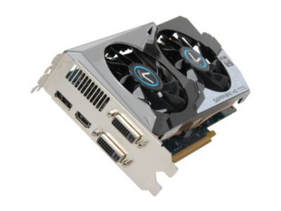 Picture of SAPPHIRE 100358VXL Vapor-X  Radeon HD 7770 GHz Edition 1GB 128-bit GDDR5 PCI Express 3.0 x16 HDCP Ready CrossFireX Support Video Card