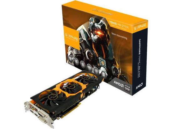 Picture of SAPPHIRE 100364TXSR  Radeon R9 270X 2GB 256-bit GDDR5 PCI Express 3.0 x16 HDCP Ready CrossFireX Support Video Card