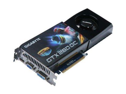 Picture of GIGABYTE GV N26OC 896I GeForce GTX 260 896MB 448-bit GDDR3 PCI Express 2.0 x16 HDCP Ready SLI Support Video Card