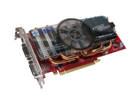 Picture of MSI 9600GT HYBRID FREEZER OC GeForce 9600 GT 1GB 256-bit GDDR3 PCI Express 2.0 x16 HDCP Ready SLI Support Video Card