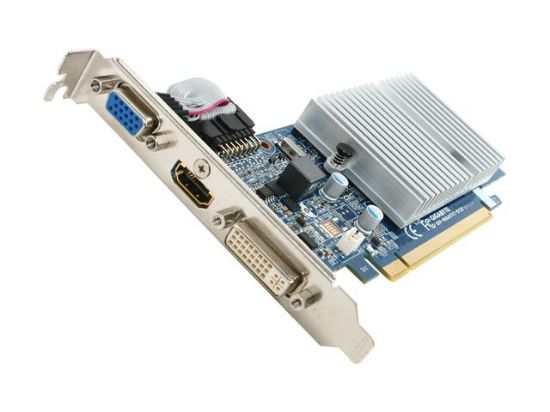 Picture of GIGABYTE GV-N84STC-512I REV2.0 Rev2.0 GeForce 8400 GS Supporting up to 512MB(128MB onboard) 64-bit GDDR3 PCI Express 2.0 x16 HDCP Ready Low Pro