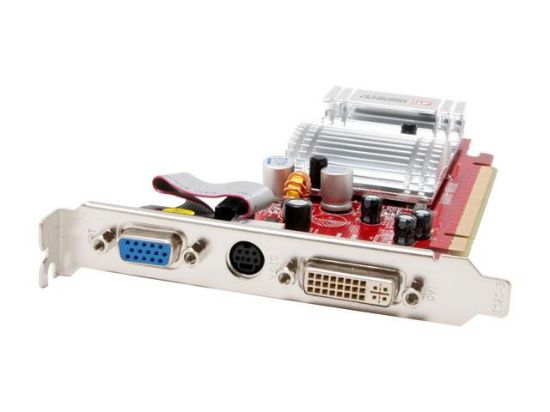 Picture of POWERCOLOR X300SE 128HM X300SE 128HM(HM 512M) Radeon X300SE 512MB HyperMemory(128MB on board) 64-bit DDR PCI Express x16 Low Profile Video Car