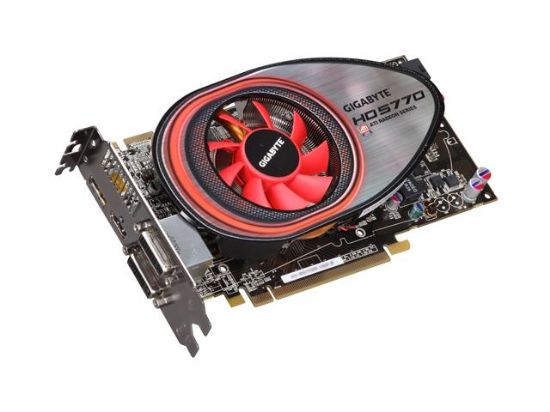 Picture of GIGABYTE GV-R577D5-1GD-B REV2.0 Rev2.0 Radeon HD 5770 1GB 128-bit GDDR5 PCI Express 2.0 x16 HDCP Ready CrossFireX Support Video Card