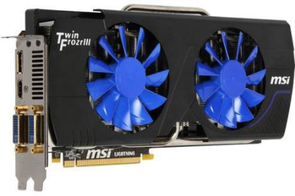 Picture of MSI N580GTX TWIN FROZR III 15D5 POWER EDITION OC GeForce GTX580 1536 MB DDR5 2DVI/HDMI/DisplayPort PCI-Express Video Card