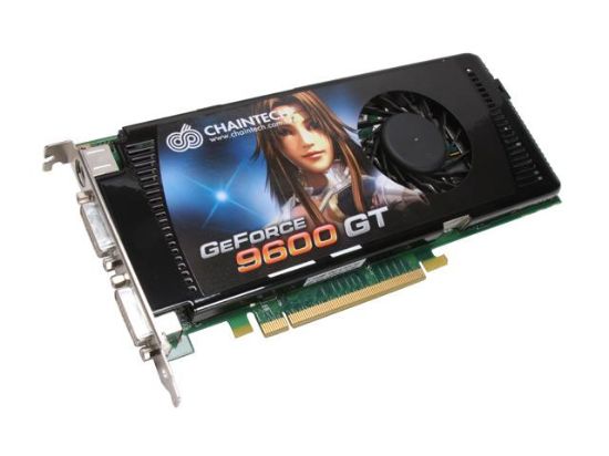 Picture of CHAINTECH GAE96GTC (WITH 4G DUAL KIT MEMORY) GeForce 9600 GT 512MB 256-bit GDDR3 PCI Express 2.0 x16 HDCP Ready SLI Support Video Card