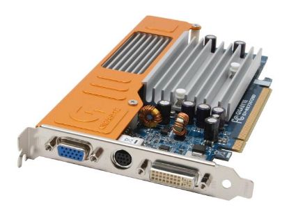 Picture of GIGABYTE GV-NX73G128D GeForce 7300GS Supporting 256MB(128MB on board) 64-bit GDDR2 PCI Express x16 Screen Cooling Video Card