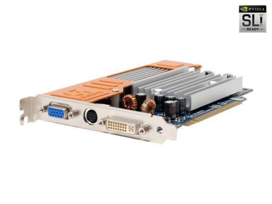 Picture of GIGABYTE GV-NX73L128D-RH GeForce 7300LE Supporting up to 512MB(128MB on board memory) by TurboCache technology 64-bit GDDR2 PCI Express x16 SLI Support Video Card