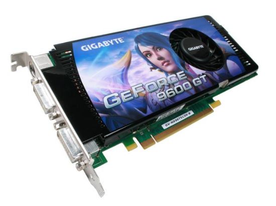 Picture of GIGABYTE GV-NX96T512H-B GeForce 9600 GT 512MB 256-bit GDDR3 PCI Express 2.0 x16 HDCP Ready SLI Support Video Card