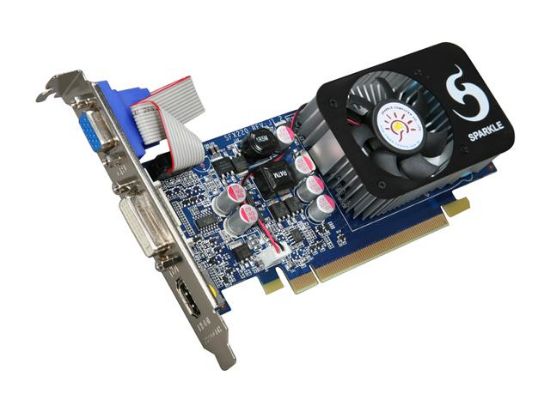 Picture of SPARKLE SXT2201024S3LNM GeForce GT 220 1GB 128-bit DDR3 PCI Express 2.0 x16 HDCP Ready Low Profile Ready Video Card