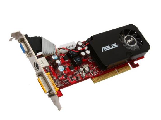 Picture of ASUS AH3450/HTP/256M Radeon HD 3450 256MB 64-bit GDDR2 AGP 4X/8X HDCP Ready Low Profile Ready Video Card