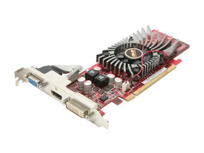 Picture of ASUS EAH4650/DI/512MD2/A-LP Radeon HD 4650 512MB 64-bit DDR2 PCI Express 2.0 x16 HDCP Ready CrossFireX Support Low Profile Ready Video Card