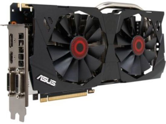 Picture of ASUS STRIXGTX970DC2OC4GD5 GeForce GTX 970 4GB 256-Bit GDDR5 PCI Express 3.0 SLI Support G-SYNC Support Video Card