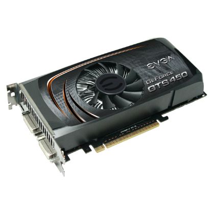 Picture of EVGA 01G P3 1451 KR GeForce GTS 450 Superclocked 1024 MB GDDR5 PCI Express 2.0 2DVI/Mini-HDMI SLI Ready Graphics Card