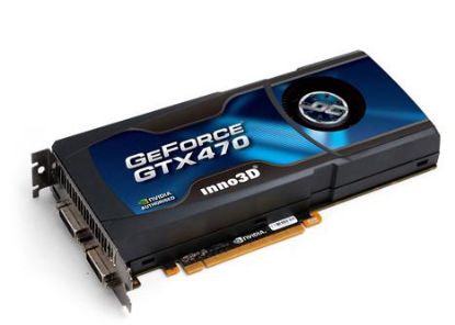 Picture of INNO3D N4701DDNJ5KW GeForce GTX 470 (Fermi) 1280MB 320-bit GDDR5 PCI Express 2.0 x16 HDCP Ready SLI Support Video Card