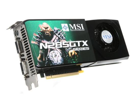 Picture of MSI N285GTX T2D1G OC GeForce GTX 285 OC 1GB 512-bit GDDR3 PCI Express 2.0 x16 HDCP Ready SLI Support Video Card