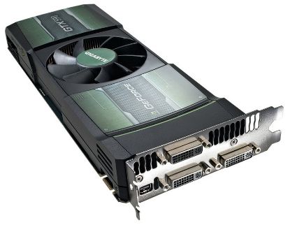 Picture of GIGABYTE GVN590D53GD GeForce GTX 590 3072 MB GDDR5 PCI Express 2.0 3DVI/Mini-Display Port SLI Ready