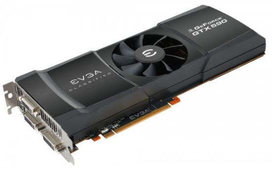 Picture of EVGA 03G-P3-1590-BR GeForce GTX 590 3072 MB GDDR5 PCI Express 2.0 3DVI/Mini-Display Port SLI Ready