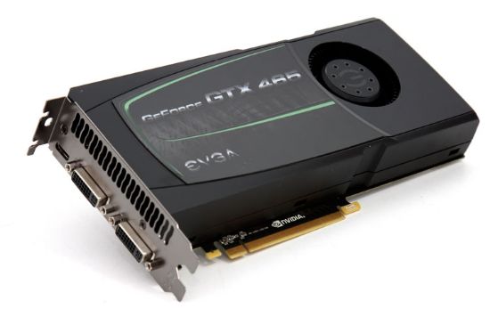 Picture of EVGA GTX465-X16 GeForce GTX465 1GB DDR3 PCI-E X16 DUAL DVI DUAL LINK 1 x MINI DP VIDEO CARD 