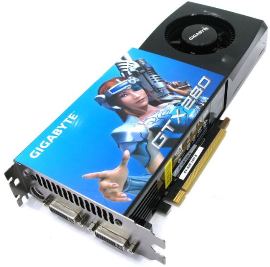 Picture of GIGABYTE GVN281GHB GeForce GTX 280 1GB 512-bit GDDR3 PCI Express 2.0 x16 HDCP Ready SLI Support Video Card