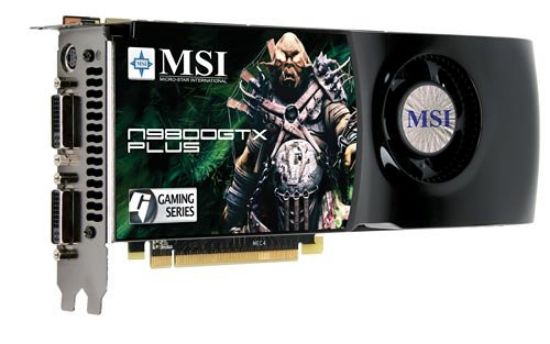 Picture of MSI N9800GTX-PLUS-T2D512 GeForce 9800 GTX 512MB 256-bit GDDR3 PCI Express 2.0 x16 HDCP Ready SLI Support Video Card