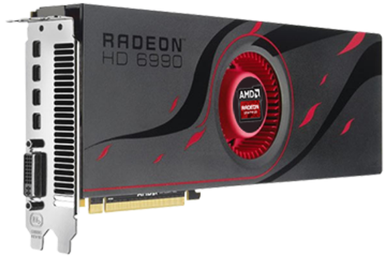 Picture of AMD HD 6990 Radeon 4GB 256-bit GDDR5 PCI Express 2.1 x16 HDCP Ready Video Card with Eyefinity