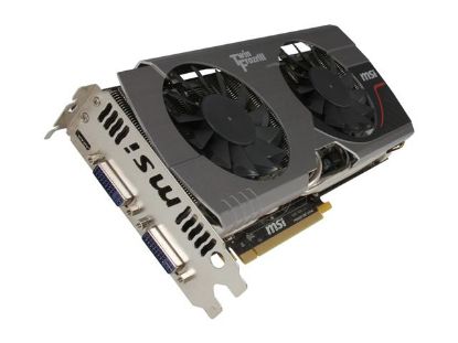 Picture of MSI N560GTX TI 448 TWIN FROZR III PE OC GeForce GTX 560 Ti - 448 Cores (Fermi) 1280MB 320-bit GDDR5 PCI Express 2.0 x16 HDCP Ready SL