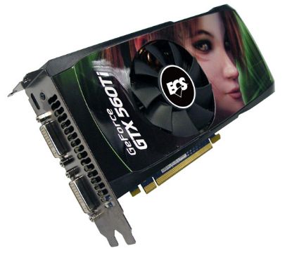 Picture of ECS NGTX560TI 1GPI F1 GeForce GTX 560 Ti (Fermi) 1GB 256-bit GDDR5 PCI Express 2.0 x16 HDCP Ready SLI Support Video Card