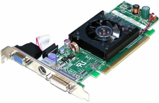 Picture of AMD HD-2400 PRO RADEON HD 2400 PRO 128MB PCI-E X16 DVI VGA TV Out HIGH PROFILE VIDEO CARD 