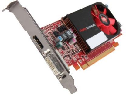 Picture of ATI 608886-001 FirePro V3800 512MB 64-bit DDR3 PCI Express 2.0 x16 Standard Profile Workstation Video Card - OEM