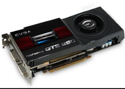 Picture of EVGA EV10916 GeForce GTS 250 1GB 256-bit DDR3 PCI Express 2.0 x16 HDCP Ready SLI Support Video Card