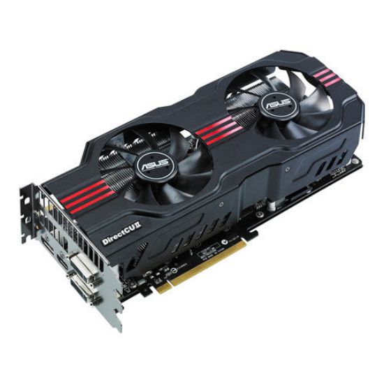 Picture of ASUS ENGTX580 GeForce GTX580 DCII with 782MHz Factory Overclocked and Dual Fan DirectCU Fansink Video Card