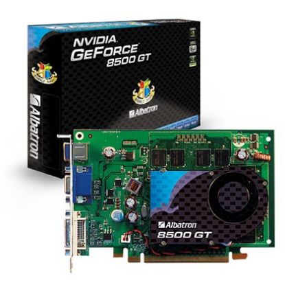 Picture of ALBATRON PX8500GT D3 GeForce 8500 GT 256MB 128-bit GDDR3 PCI Express x16 HDCP Ready CrossFireX Support SLI Support HDCP Video Card