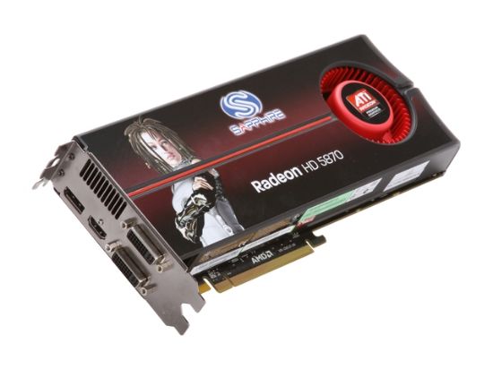 Picture of SAPPHIRE 100281SR Radeon HD 5870 (Cypress XT) 1GB 256-bit GDDR5 PCI Express 2.0 x16 HDCP Ready CrossFire Supported Video Card w/ATI E