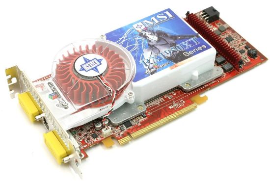 Picture of MSI RX1950XTVT2D256EHD Radeon X1950XT 256MB 256-bit GDDR3 PCI Express x16 HDCP Ready HDCP Video Card