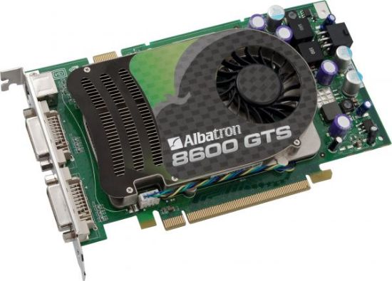 Picture of ALBATRON PX8600GTS-256 GeForce 8600 GTS 256MB 128-bit GDDR3 PCI Express x16 HDCP Ready SLI Support HDCP Video Card