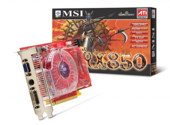 Picture of MSI RX850PROTD256E Radeon X850PRO 256MB 256-bit GDDR3 PCI Express x16 Video Card