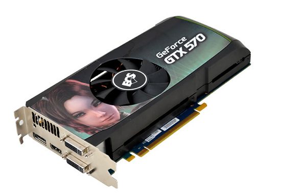 Picture of ECS NGTX5701280UIF GeForce GTX 570 (Fermi) 1280MB 320-bit GDDR5 PCI Express 2.0 x16 HDCP Ready SLI Support Video Card