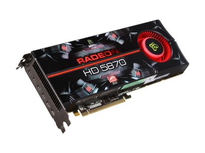 Picture of XFX HD 587A ZNE9 Radeon HD 5870 (Cypress XT) 1GB XT Edition 256-bit GDDR5 PCI Express 2.0 x16 HDCP Ready CrossFire Supported Video Card