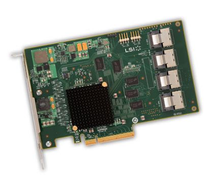 Picture of LSI 9201-16i 9201-16i PCI-Express 2.0 x8 SATA / SAS Host Bus Adapter Card Single
