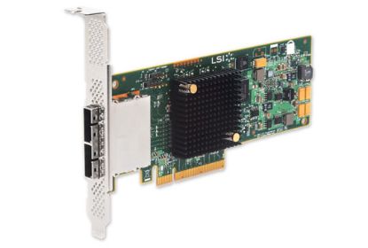 Picture of LSI 03-25601-00A 9207-8E 8-port PCI Express to 6Gb/s Serial Attached SCSI (SAS) Host Bus Adapter