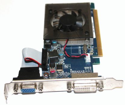 Picture of HP 624985-001 ATI RADEON HD 4450 512MB PCI-E VGA DVI VIDEO CARD.