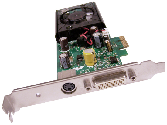 Picture of HP 599174-001 NVIDIA GEFORCE 8400 GS 256MB DDR2  PCI-E x1 DVI DMS-59 TV VIDEO CARD.