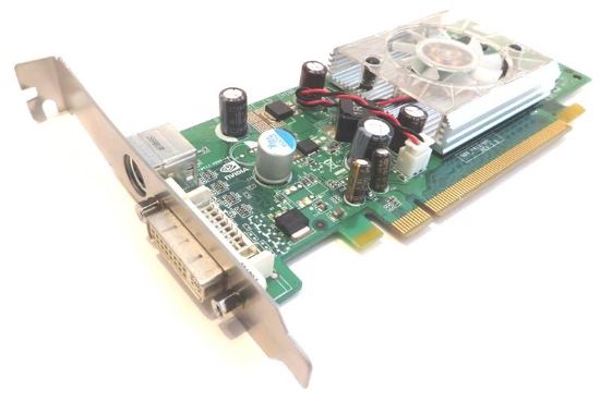 Picture of HP 445743-001 NVIDIA GEFORCE 8400GS 256MB DDR2  PCIE DVI TV GRAPHICS CARD.